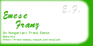 emese franz business card